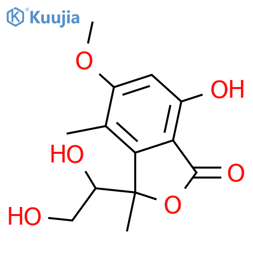 3-(1,2-Dihydroxyethyl)-7-hydroxy-5-methoxy-3,4-dimethyl-1(3H)-isobenzofuranone; (1'S,3R)-form structure