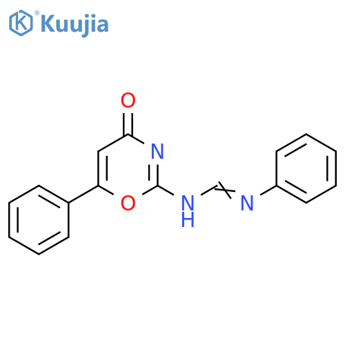 Methanimidamide, N-(4-oxo-6-phenyl-4H-1,3-oxazin-2-yl)-N'-phenyl- structure