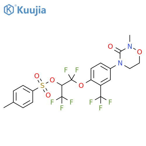 2H-1,2,4-Oxadiazin-3(4H)-one,dihydro-2-methyl-4-[4-[1,1,3,3,3-pentafluoro-2-[[(4-methylphenyl)sulfonyl]oxy]propoxy]-3-(trifluoromethyl)phenyl]- structure