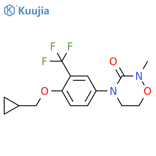 2H-1,2,4-Oxadiazin-3(4H)-one,4-[4-(cyclopropylmethoxy)-3-(trifluoromethyl)phenyl]dihydro-2-methyl- structure