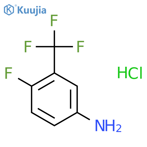 Benzenamine, 4-fluoro-3-(trifluoromethyl)-, hydrochloride structure