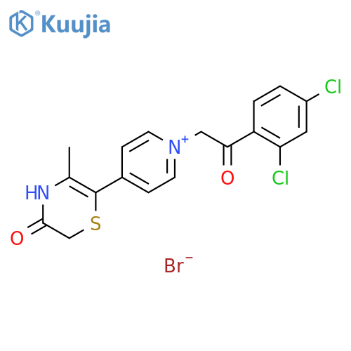 Pyridinium,1-[2-(2,4-dichlorophenyl)-2-oxoethyl]-4-(3,4-dihydro-5-methyl-3-oxo-2H-1,4-thiazin-6-yl)-, bromide structure