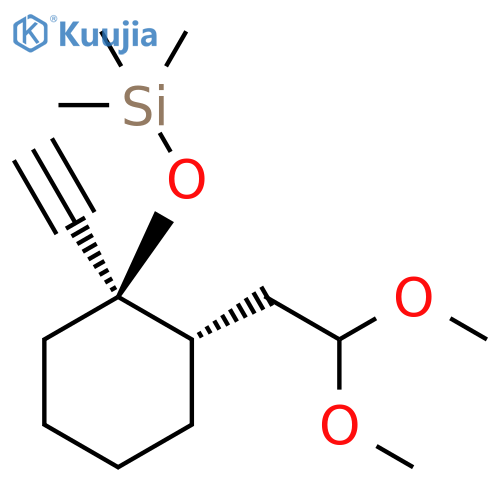 Silane, [[2-(2,2-dimethoxyethyl)-1-ethynylcyclohexyl]oxy]trimethyl-, trans- (9CI) structure