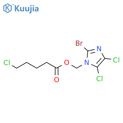 Pentanoic acid, 5-chloro-,(2-bromo-4,5-dichloro-1H-imidazol-1-yl)methyl ester structure