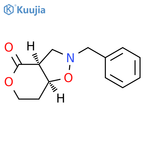 4H-Pyrano[3,4-d]isoxazol-4-one, hexahydro-2-(phenylmethyl)-, cis- structure