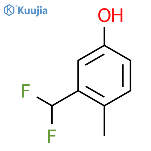 Phenol, 3-(difluoromethyl)-4-methyl- structure