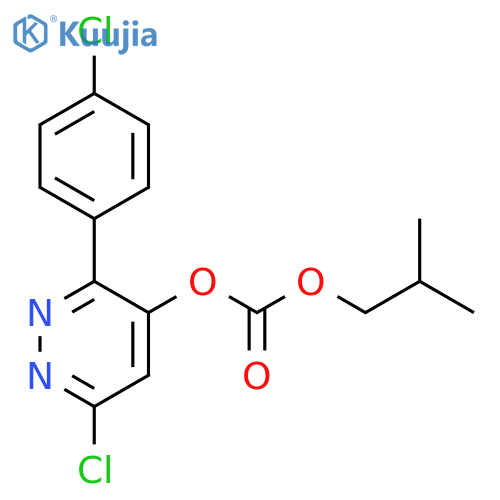 Carbonic acid, 6-chloro-3-(4-chlorophenyl)-4-pyridazinyl 2-methylpropyl ester structure