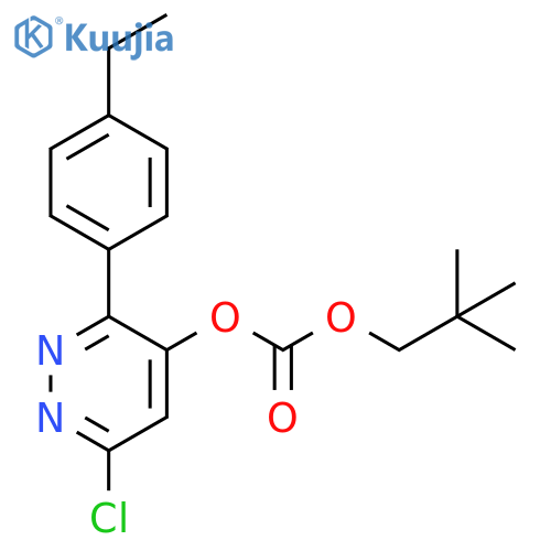 Carbonic acid, 6-chloro-3-(4-ethylphenyl)-4-pyridazinyl2,2-dimethylpropyl ester structure
