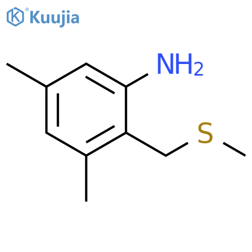 Benzenamine, 3,5-dimethyl-2-[(methylthio)methyl]- structure