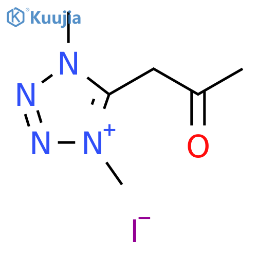 1H-Tetrazolium, 1,4-dimethyl-5-(2-oxopropyl)-, iodide structure