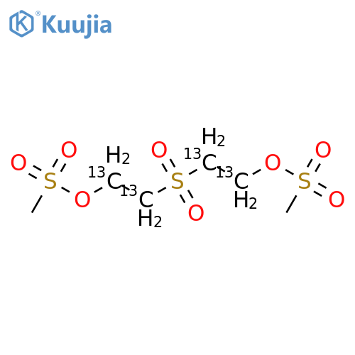 Ethanol-1,2-13C2, 2,2′-sulfonylbis-, 1,1′-dimethanesulfonate structure