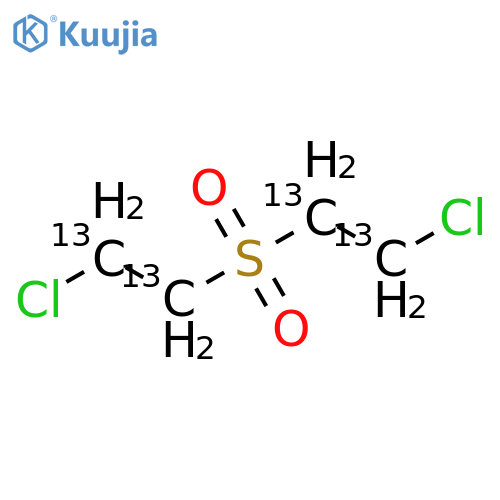 1,1′-Sulfonylbis[2-chloroethane-1,2-13C2] structure