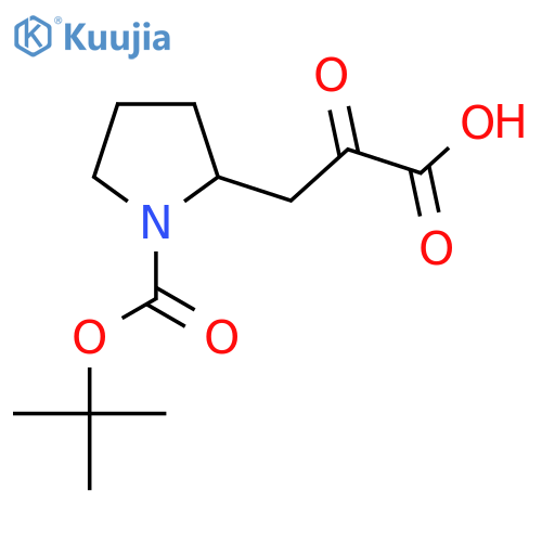 3-{1-(tert-butoxy)carbonylpyrrolidin-2-yl}-2-oxopropanoic acid structure