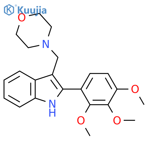 1H-Indole, 3-(4-morpholinylmethyl)-2-(2,3,4-trimethoxyphenyl)- structure