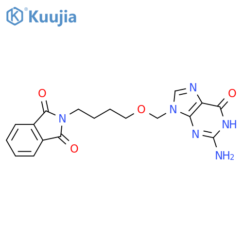 1H-Isoindole-1,3(2H)-dione,2-[4-[(2-amino-1,6-dihydro-6-oxo-9H-purin-9-yl)methoxy]butyl]- structure