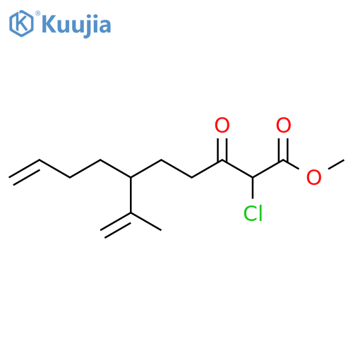 9-Decenoic acid, 2-chloro-6-(1-methylethenyl)-3-oxo-, methyl ester structure