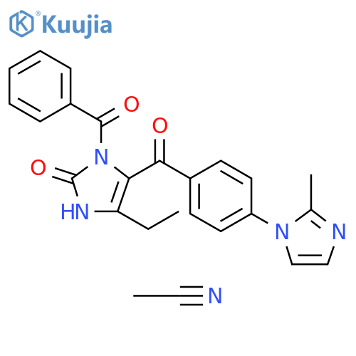 2H-Imidazol-2-one,1-benzoyl-4-ethyl-1,3-dihydro-5-[4-(2-methyl-1H-imidazol-1-yl)benzoyl]-,compd. with acetonitrile (1:1) structure