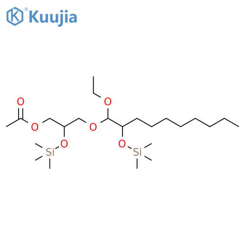 1-Propanol,3-[[1-ethoxy-2-[(trimethylsilyl)oxy]decyl]oxy]-2-[(trimethylsilyl)oxy]-,acetate structure