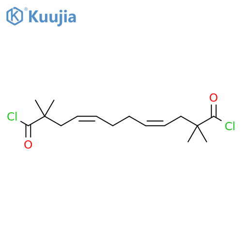 4,8-Dodecadienedioyl dichloride, 2,2,11,11-tetramethyl-, (Z,Z)- structure