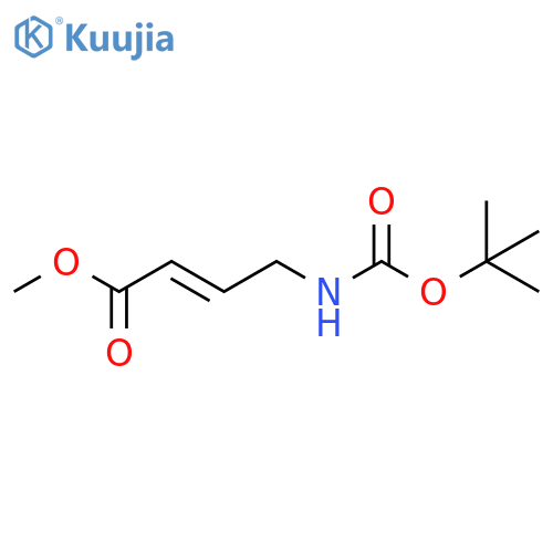 2-Butenoic acid, 4-[[(1,1-dimethylethoxy)carbonyl]amino]-, methyl ester structure