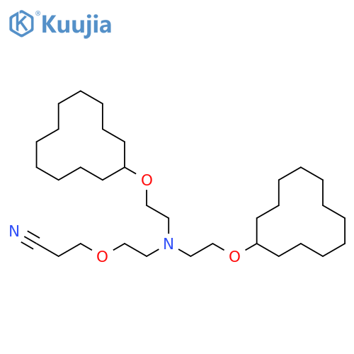Propanenitrile, 3-[2-[bis[2-(cyclododecyloxy)ethyl]amino]ethoxy]- structure