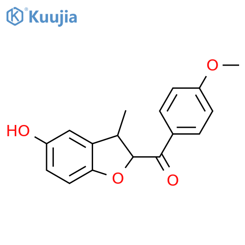 Methanone,(2,3-dihydro-5-hydroxy-3-methyl-2-benzofuranyl)(4-methoxyphenyl)- structure