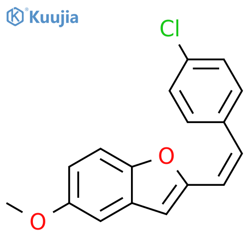Benzofuran, 2-[2-(4-chlorophenyl)ethenyl]-5-methoxy-, (Z)- structure