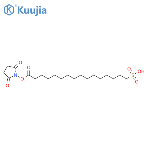 Hexadecanoic acid, 16-sulfo-, 1-(2,5-dioxo-1-pyrrolidinyl) ester structure