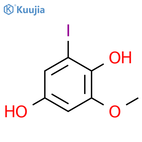 1,4-Benzenediol, 2-iodo-6-methoxy- structure