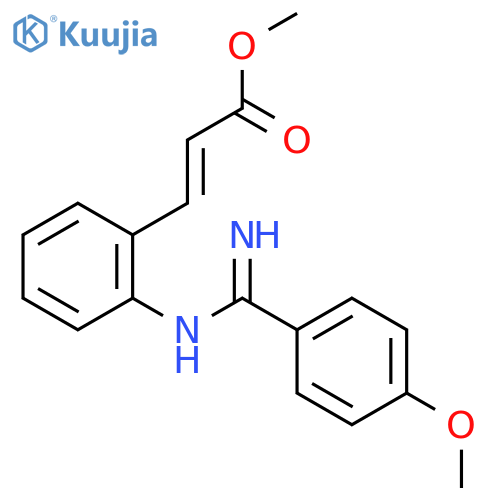 2-Propenoic acid,3-[2-[[(4-methoxyphenyl)carbonimidoyl]amino]phenyl]-, methyl ester,(E)- structure