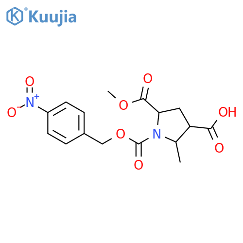 1,2,4-Pyrrolidinetricarboxylic acid, 5-methyl-, 2-methyl1-[(4-nitrophenyl)methyl] ester structure