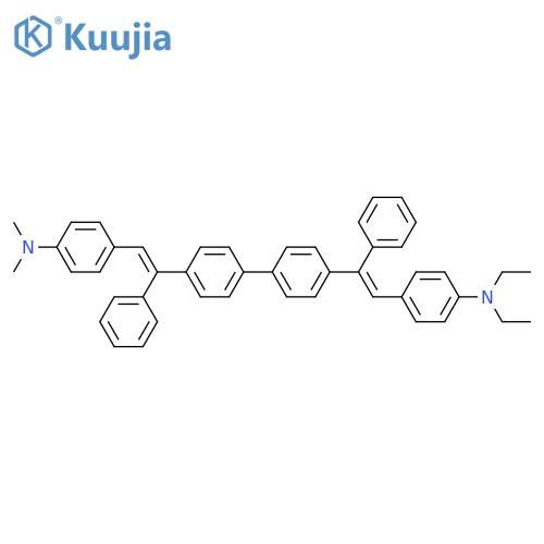 Benzenamine,4-[2-[4'-[2-[4-(diethylamino)phenyl]-1-phenylethenyl][1,1'-biphenyl]-4-yl]-2-phenylethenyl]-N,N-dimethyl- structure