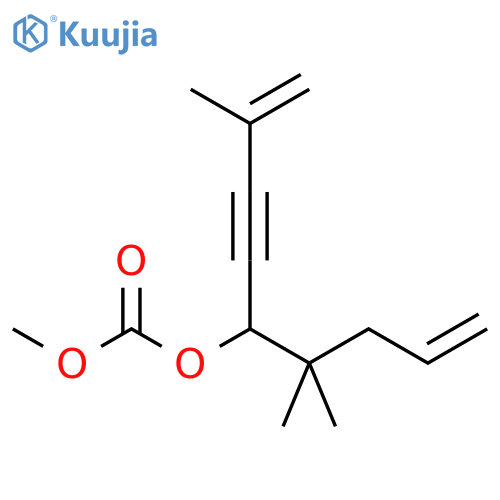 Carbonic acid, 1-(1,1-dimethyl-3-butenyl)-4-methyl-4-penten-2-ynylmethyl ester structure