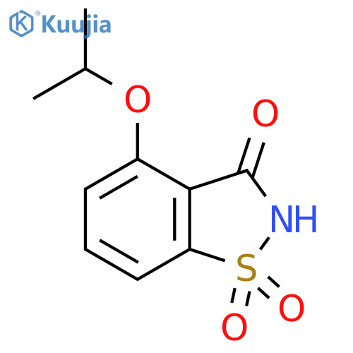 1,2-Benzisothiazol-3(2H)-one, 4-(1-methylethoxy)-, 1,1-dioxide structure