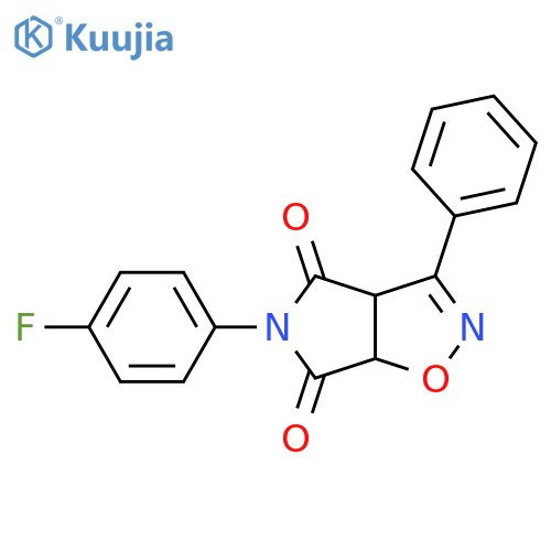 4H-Pyrrolo[3,4-d]isoxazole-4,6(5H)-dione,5-(4-fluorophenyl)-3a,6a-dihydro-3-phenyl- structure