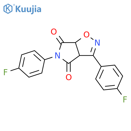 4H-Pyrrolo[3,4-d]isoxazole-4,6(5H)-dione,3,5-bis(4-fluorophenyl)-3a,6a-dihydro- structure