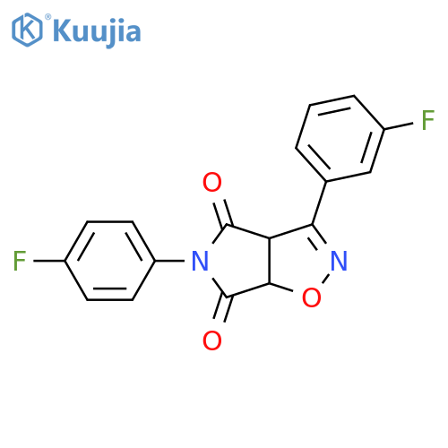4H-Pyrrolo[3,4-d]isoxazole-4,6(5H)-dione, 3-(3-fluorophenyl)-5-(4-fluorophenyl)-3a,6a-dihydro- structure