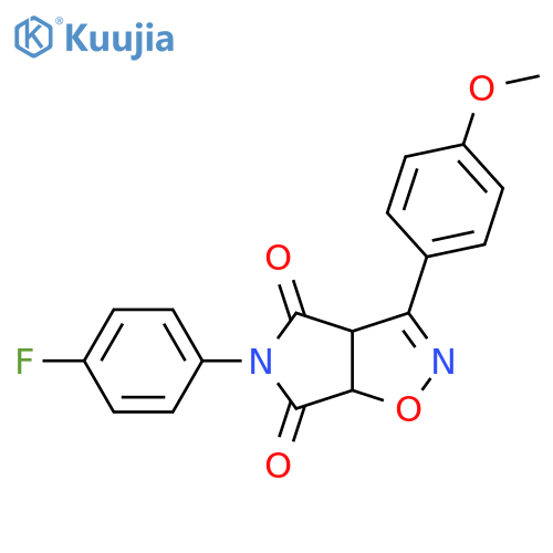 4H-Pyrrolo[3,4-d]isoxazole-4,6(5H)-dione,5-(4-fluorophenyl)-3a,6a-dihydro-3-(4-methoxyphenyl)- structure