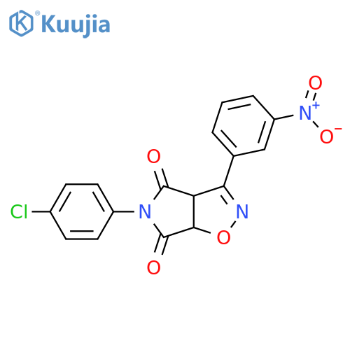 4H-Pyrrolo[3,4-d]isoxazole-4,6(5H)-dione,5-(4-chlorophenyl)-3a,6a-dihydro-3-(3-nitrophenyl)- structure