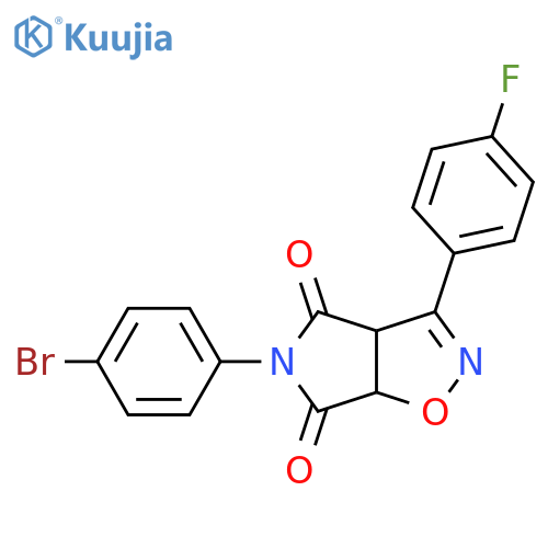 4H-Pyrrolo[3,4-d]isoxazole-4,6(5H)-dione,5-(4-bromophenyl)-3-(4-fluorophenyl)-3a,6a-dihydro- structure