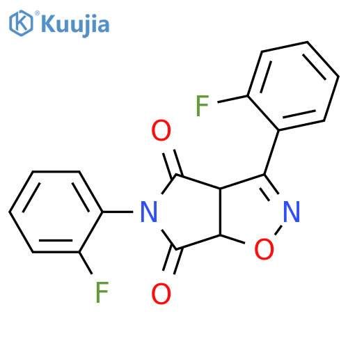 4H-Pyrrolo[3,4-d]isoxazole-4,6(5H)-dione,3,5-bis(2-fluorophenyl)-3a,6a-dihydro- structure
