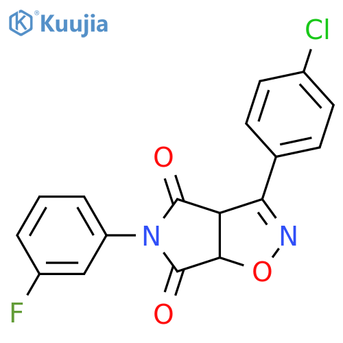 4H-Pyrrolo[3,4-d]isoxazole-4,6(5H)-dione,3-(4-chlorophenyl)-5-(3-fluorophenyl)-3a,6a-dihydro- structure