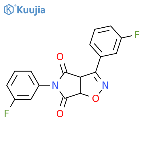 4H-Pyrrolo[3,4-d]isoxazole-4,6(5H)-dione,3,5-bis(3-fluorophenyl)-3a,6a-dihydro- structure