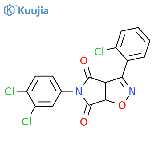 4H-Pyrrolo[3,4-d]isoxazole-4,6(5H)-dione,3-(2-chlorophenyl)-5-(3,4-dichlorophenyl)-3a,6a-dihydro- structure