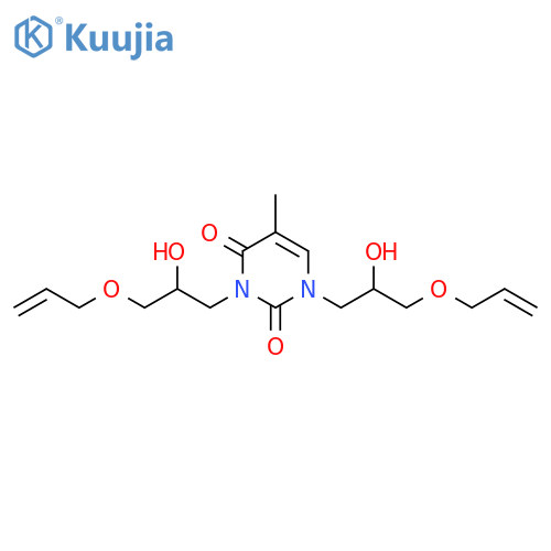 2,4(1H,3H)-Pyrimidinedione,1,3-bis[2-hydroxy-3-(2-propenyloxy)propyl]-5-methyl- structure