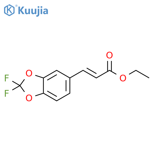 2,2-Difluoro-1,3-benzodioxole-5-acrylic acid ethyl ester structure