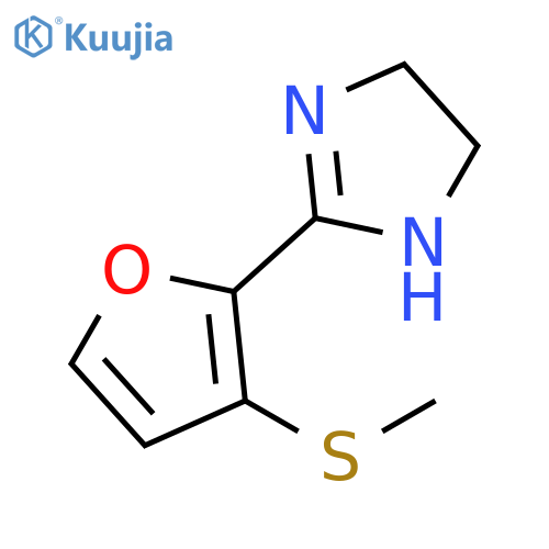 1H-Imidazole, 4,5-dihydro-2-[3-(methylthio)-2-furanyl]- structure