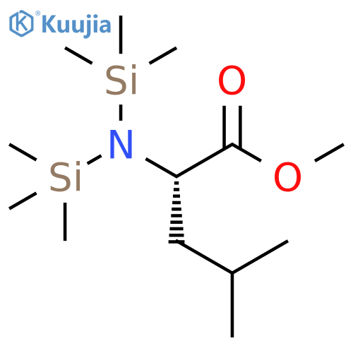 L-Leucine, N,N-bis(trimethylsilyl)-, methyl ester structure