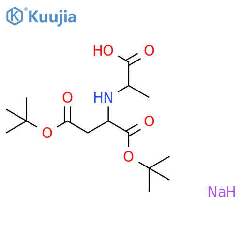 L-Aspartic acid, N-(1-carboxyethyl)-, 1,4-bis(1,1-dimethylethyl) ester, monosodium salt, (R)- (9CI) structure