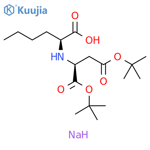 L-Aspartic acid, N-(1-carboxypentyl)-, 1,4-bis(1,1-dimethylethyl) ester, monosodium salt, (S)- (9CI) structure